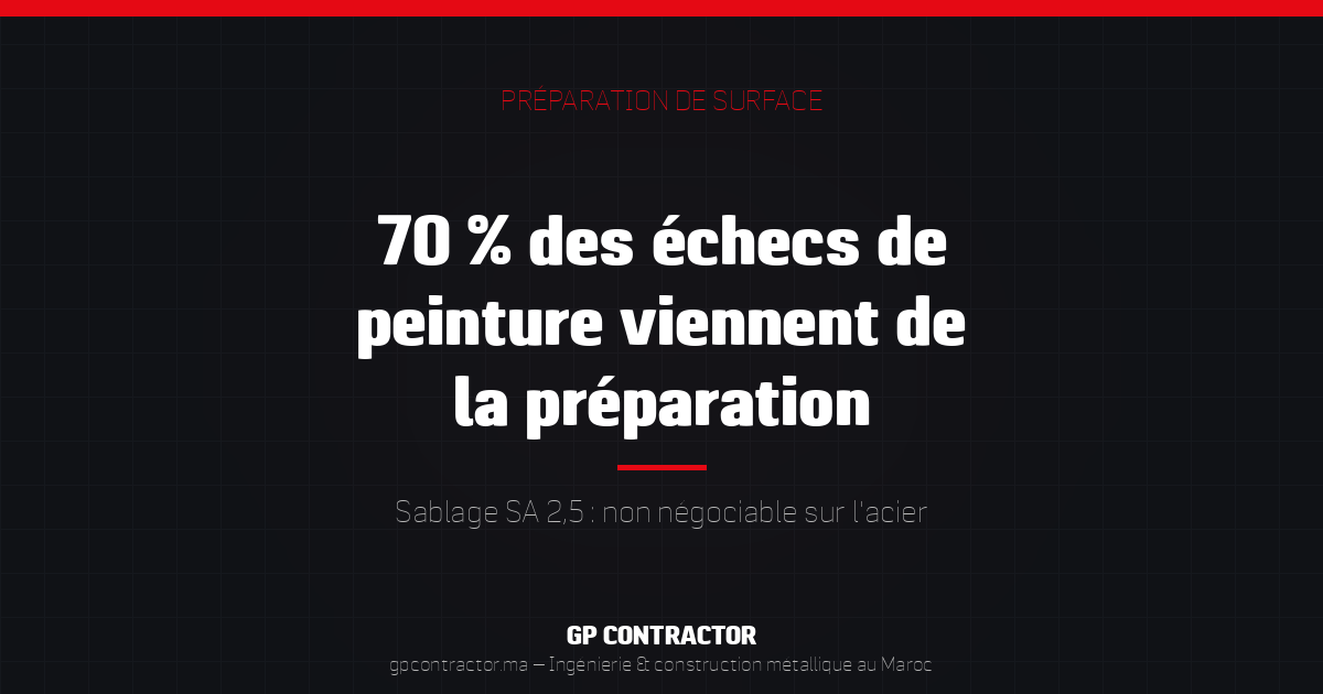 La préparation de surface est responsable de 70 % des défaillances de revêtement époxy