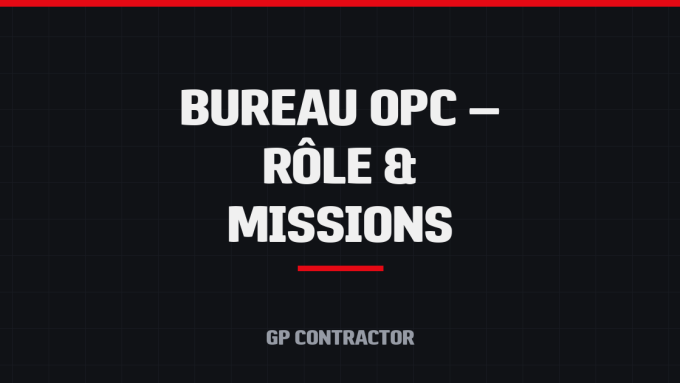 Bureau OPC rôle et missions - GP Contractor