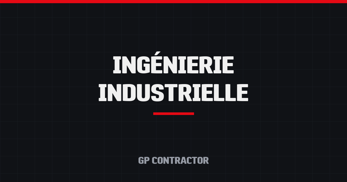 Ingénierie industrielle Maroc